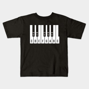 Musical Keyboard, C Major Scale (Piano / Music / 1C) Kids T-Shirt